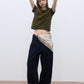 Cotton blend vintage style balloon-fit jeans | 2 color