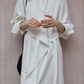 Cotton blend irregular flutter collar lightweight trench coat | 3 color
