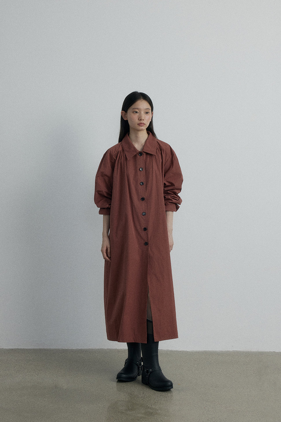 Cotton blend versatile spacious trench coat | 4 color