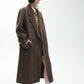 Wool blend silk double-sided fabric overcoat | 2 color