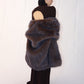 Faux fur mid-length soft drape coat | 2 color