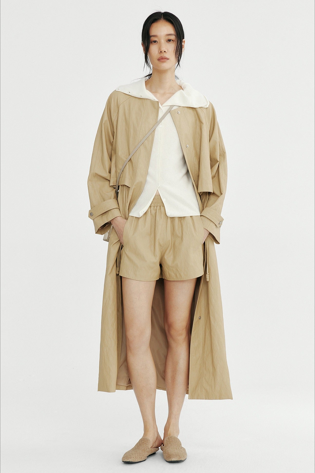 Wool containing lightweight soft knit top and scarf | 3 color