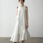 100% cotton ruffled design sleeveless dress | 4 color
