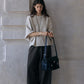 Wool containing loose-fit soft short-sleeve sweater | 3 color