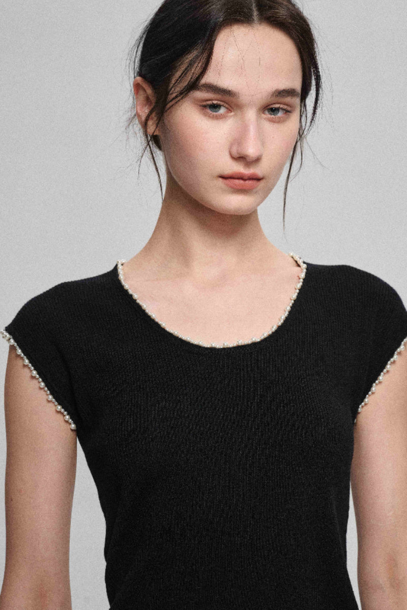 Cómoda camiseta sin mangas de punto acanalado | 2 colores