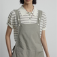 Wool containing stripe polo knitwear | 3 color