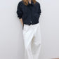 Cotton blend paper-touch fabric cropped throw-on shirt jacket | 3 color