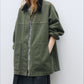 100% cotton barn-style mid-length jacket | 2 color