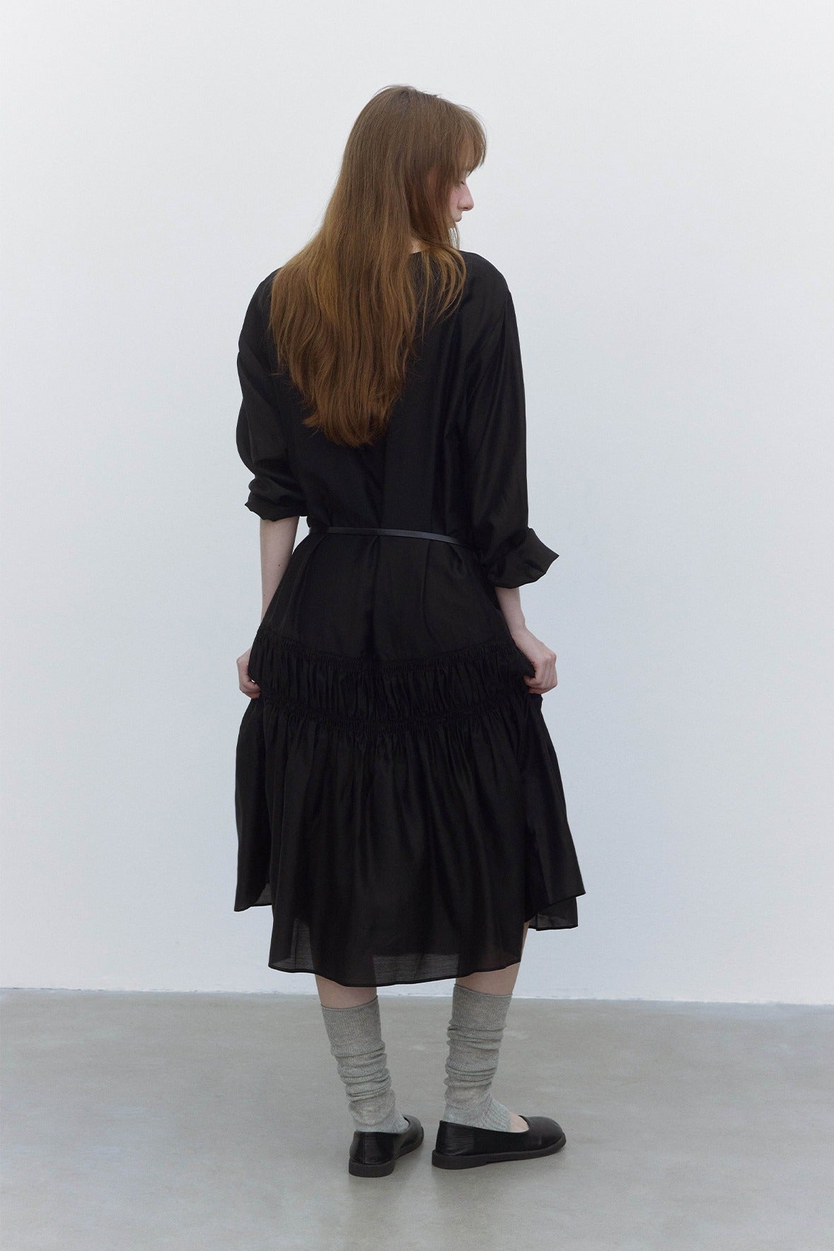 Lyocell blend feather-light softness flowing dress | 2 color