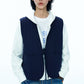 Wool blend filling quilted vest | 3 color