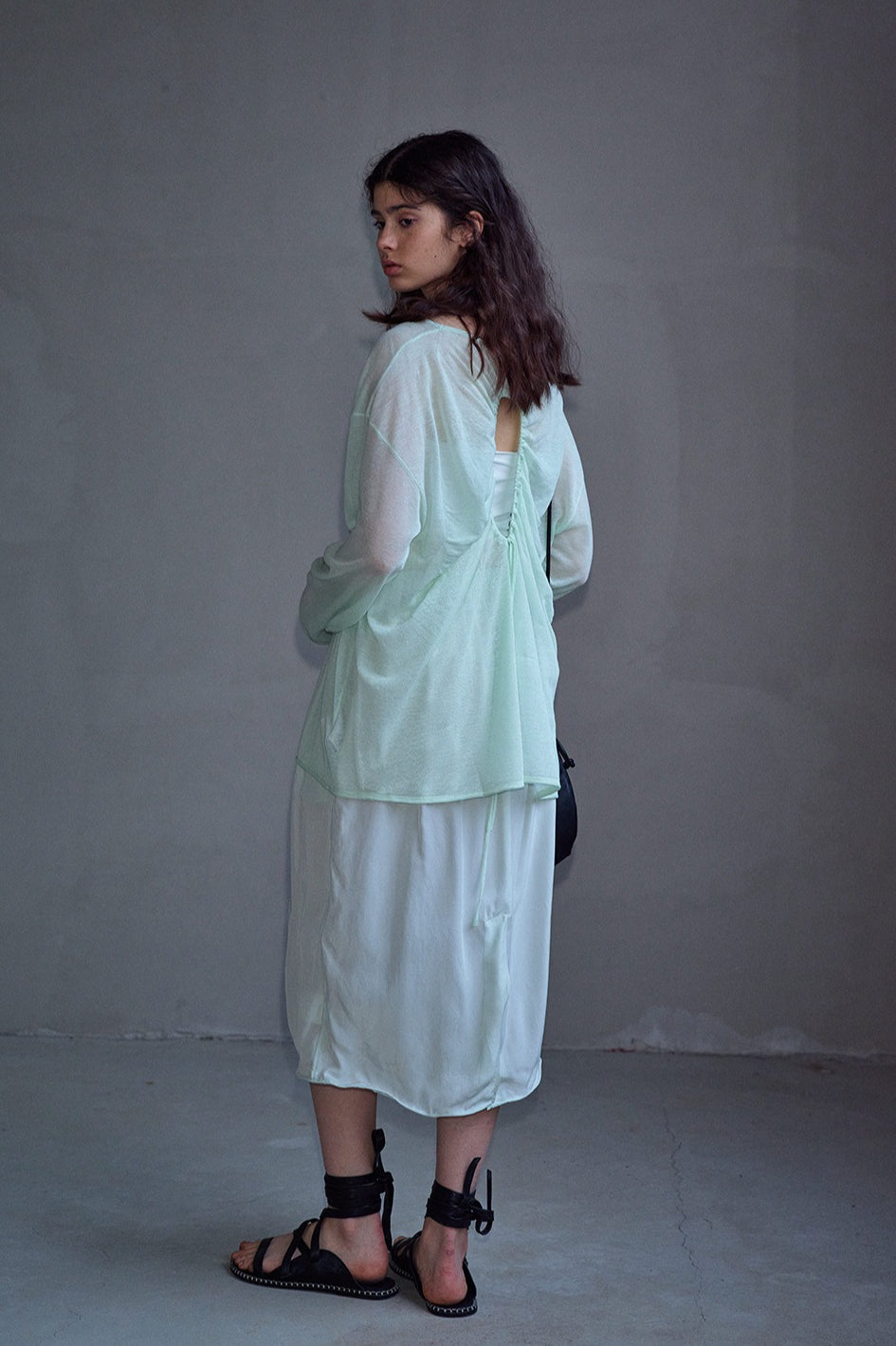 T-shirt en maille transparente et respirante à coupe décontractée