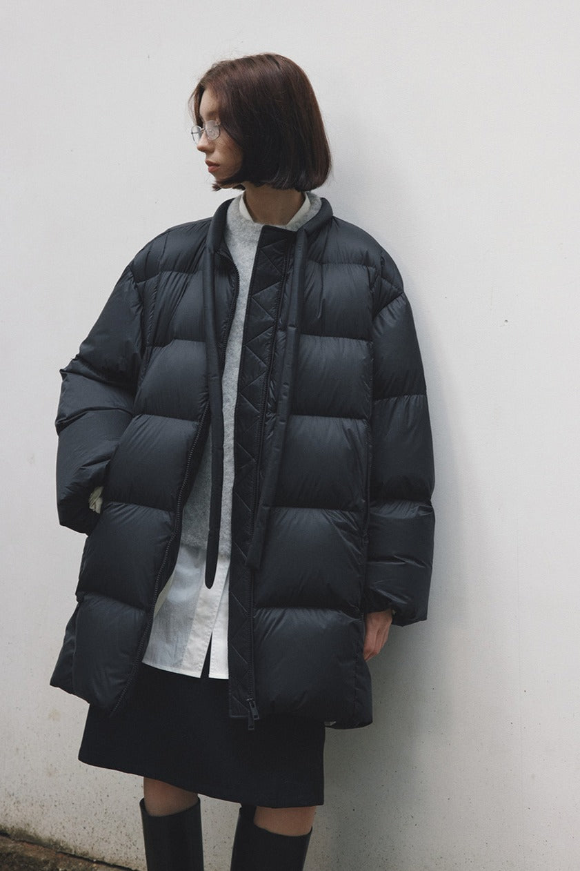 Lightweight mid-length down jacket | 2 color