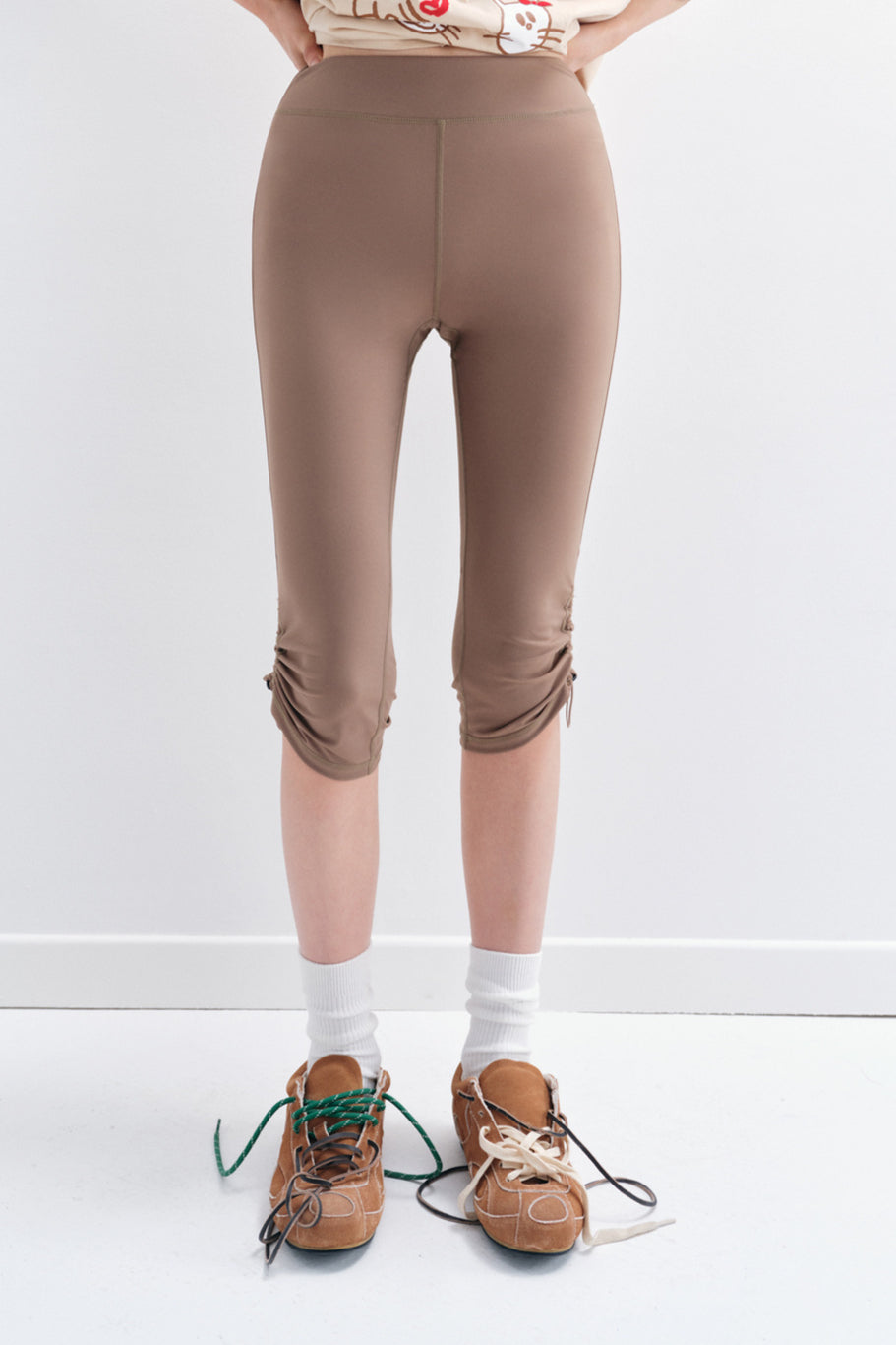 High elastic knee-length yoga pants | 3 color