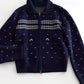 Wool jacquard pattern peter pan collar cardigan | 2 color