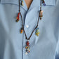 Cotton large lapel collar loose-fit shirt | 2 color