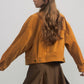 Cotton stand collar cropped jacket | 3 color