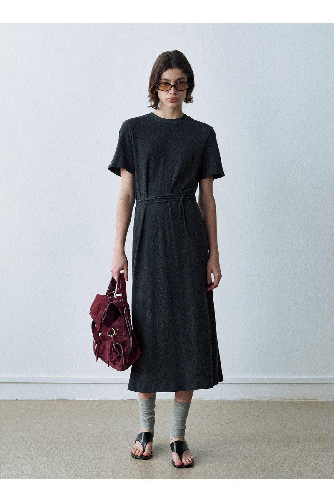 Stretchy cotton dress | 2 color