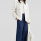 Cotton blend minimalist wide-leg jeans
