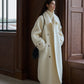 Wool blend single-faced fabric ultra-loose fit overcoat | 4 color