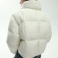 Stand-up collar chic style short down jacket | 4 color