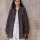 Cotton blend textured and sheer loose shirt | 3 color