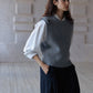 100% wool shoulder straps vest | 3 color