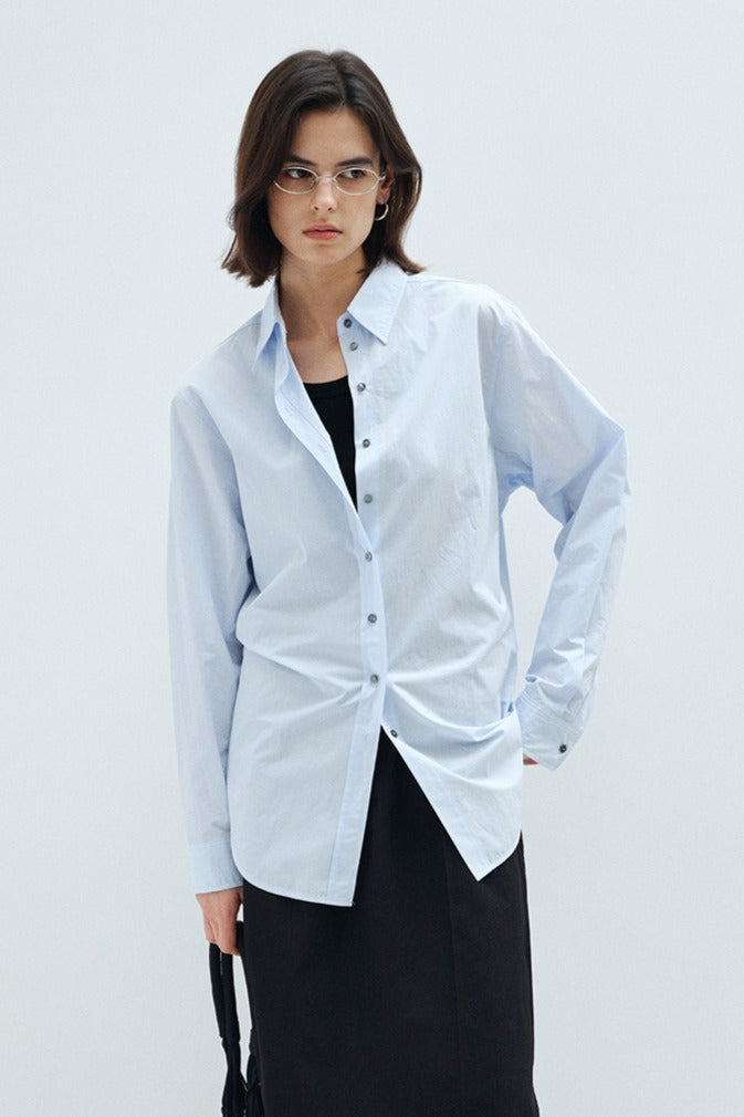 100% high count cotton waisted shirt | 2 color