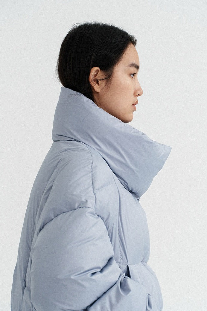 Modern stand collar cropped down jacket | 3 color