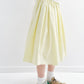 Textured cotton midi skirt with lace trim | 4 color