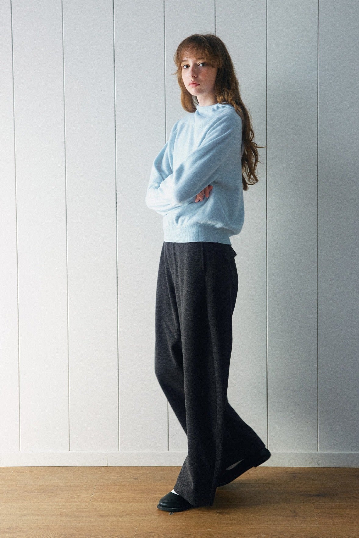 Banana-shape tailored fit casual pants | 3 color