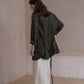 Elastic mid-length suede feel drawstring waist shirt-jacket | 3 color