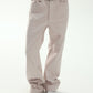 Cotton blend straight-leg corduroy pants | 3 color