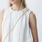 Lyocell blend pleated neck sleeveless dress | 3 color