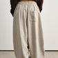 Silhouetted tapered slits hem wide-leg pants | 4 color