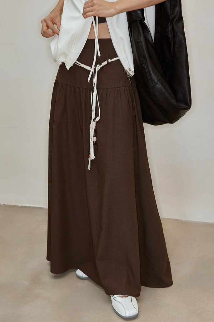 High-waisted  A-line flare skirt | 4 color