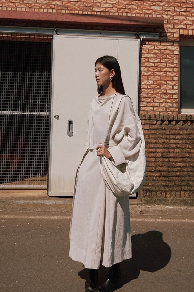 Tencel-modal-nylon blend wrap shirt-dress | 3 color