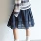 100% cotton pleated skirt with lining | 3 color