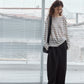 Wool blend lightweight loose-fit striped knitwear | 4 color
