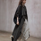 Cotton blend irregular flutter collar lightweight trench coat | 3 color