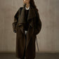 100% wool irregular collar overcoat | 2 color