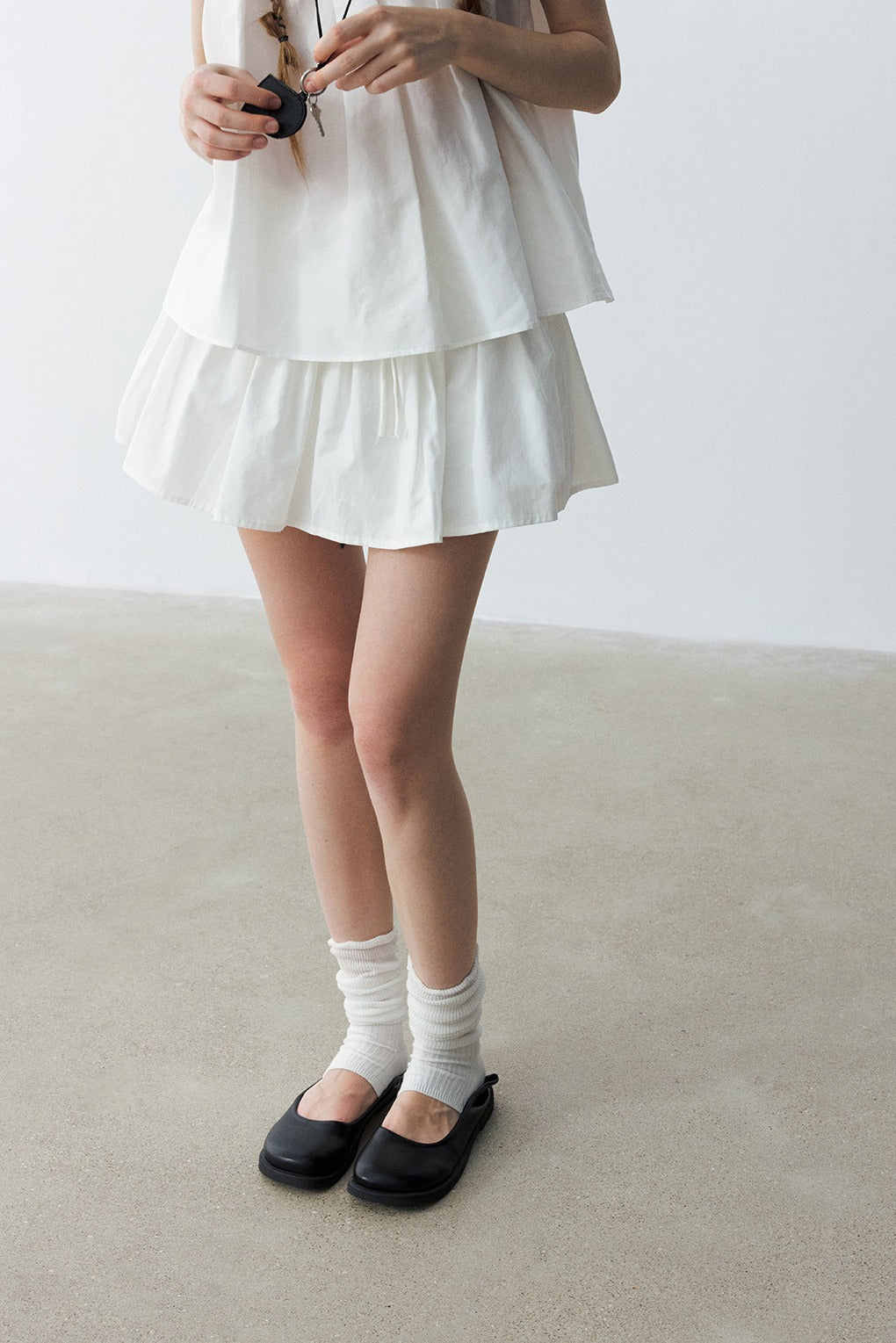 Cotton blend cute mini skirt pants | 4 color