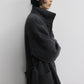 100% sheep wool double-sided fabric minimalist overcoat | 2 color