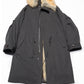 Cotton blend detachable faux fur collar padding parka coat | 2 color