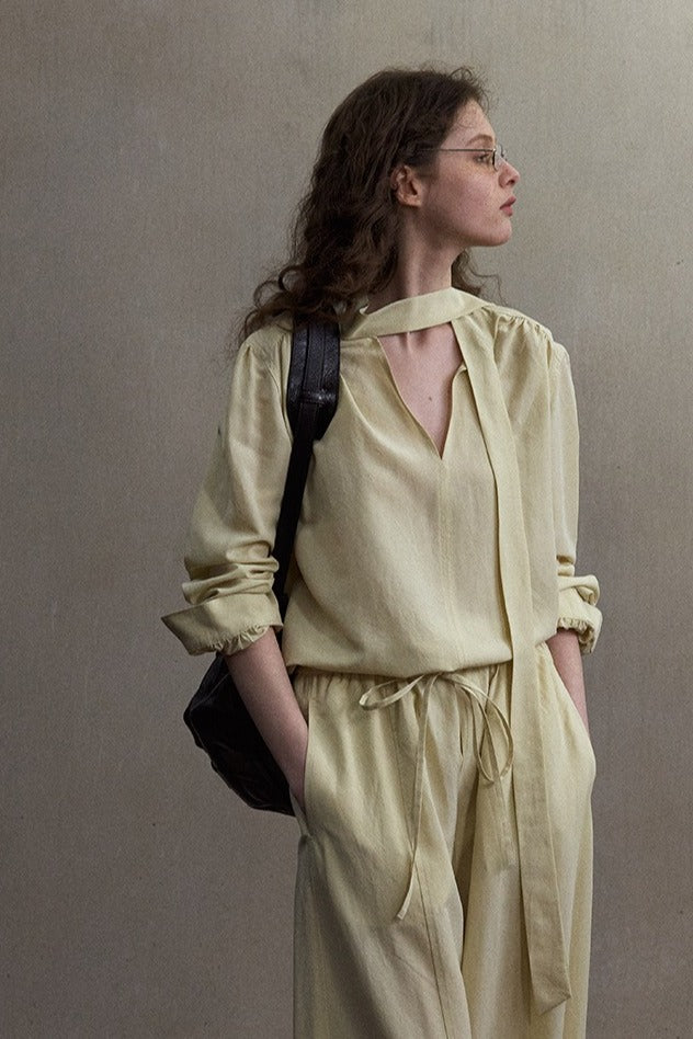 Lyocell-linen lightweight flowing shirt | 3 color