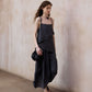 Viscose blend peplum shape lightweight skirt | 3 color