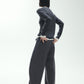 Sleek banana-shaped cropped suit pants | 4 color