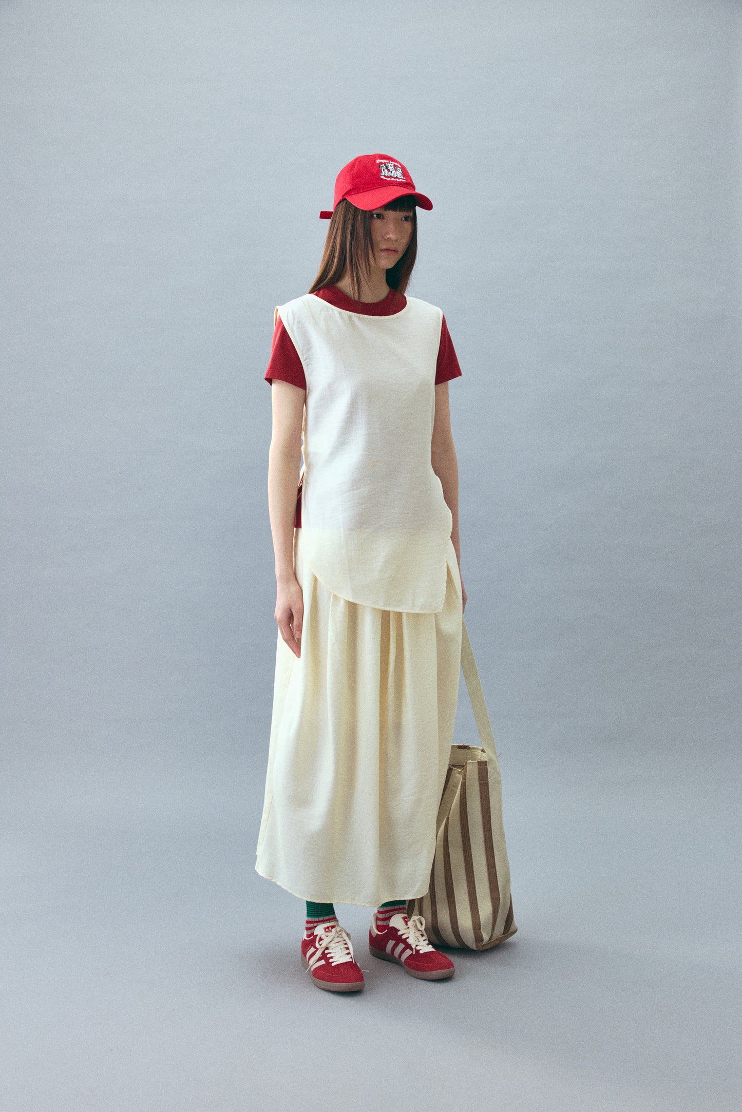 Refined bud-like elastic pleated waist skirt