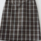 100% cotton check pattern straight skirt | 2 color