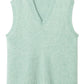 Alpaca riched soft V-neck knit vest | 5 color