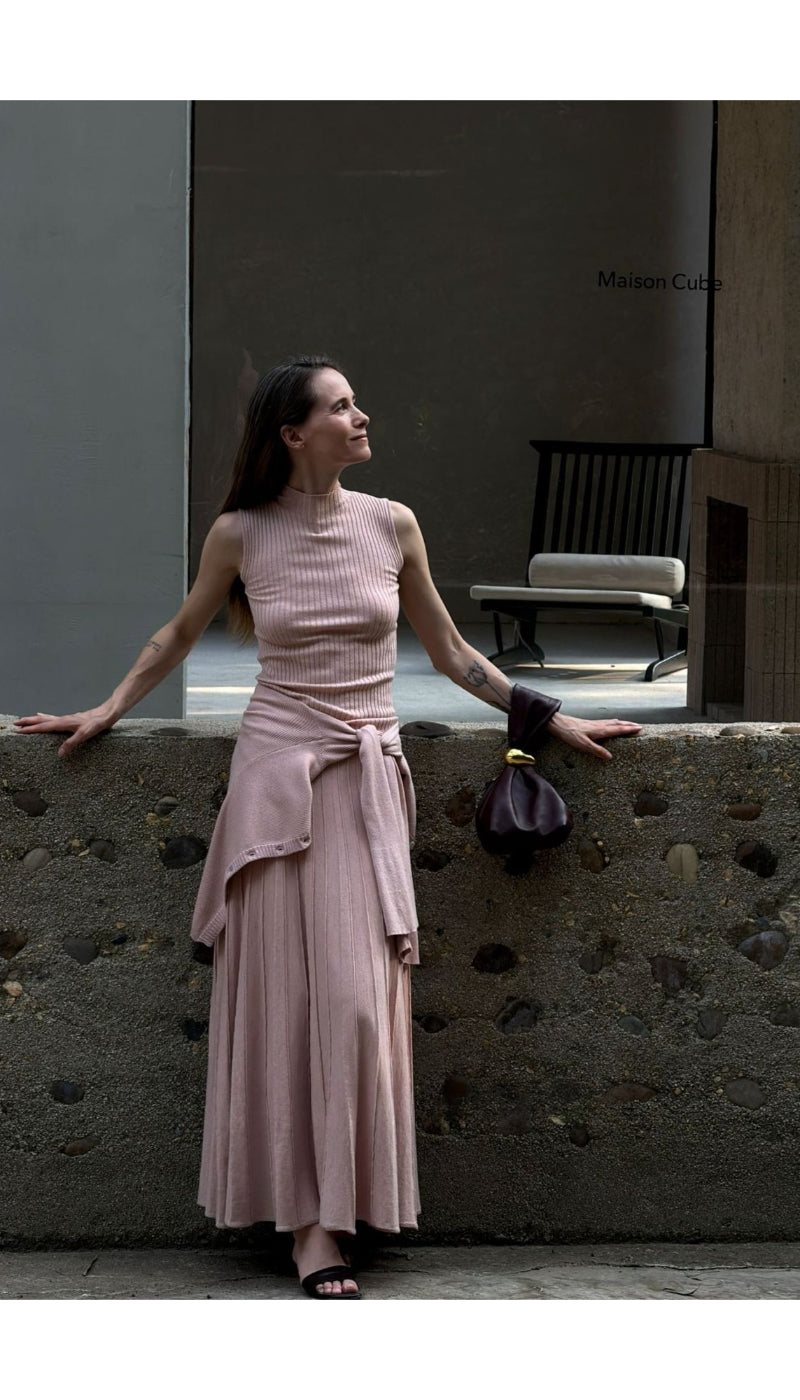 Fluid drape A-line skirt | 3 color